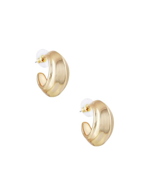 Guess Gold-Tone Breda Hoop Örhängen Dam Guld | 705816-ORL