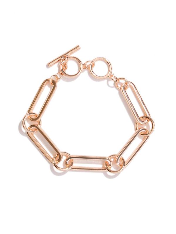 Guess Gold-Tone Chain-Link Armband Dam Rosa Guld | 917085-WJI