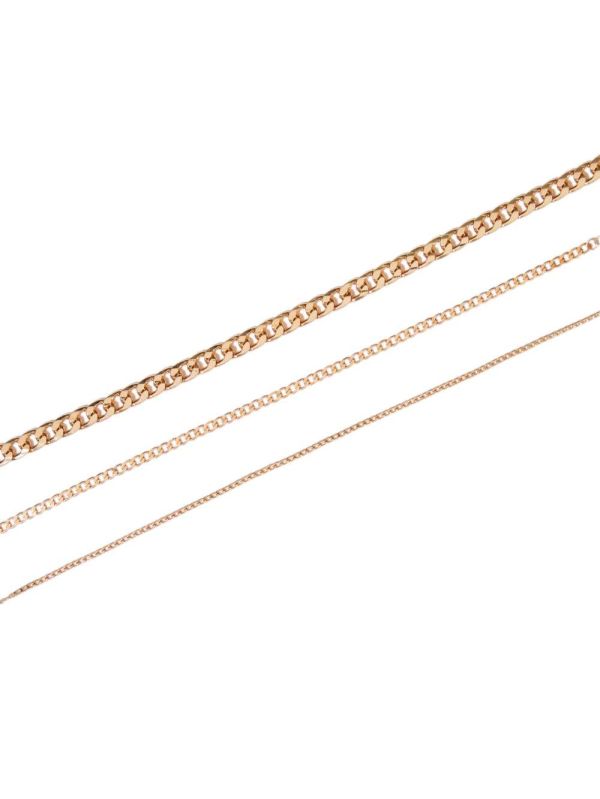 Guess Gold-Tone Chain-Link Choker Set Halsband Dam Guld | 016374-PCV