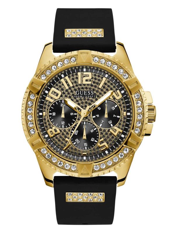 Guess Gold-Tone Multifunction Klocka Herr Svarta | 906745-RCF