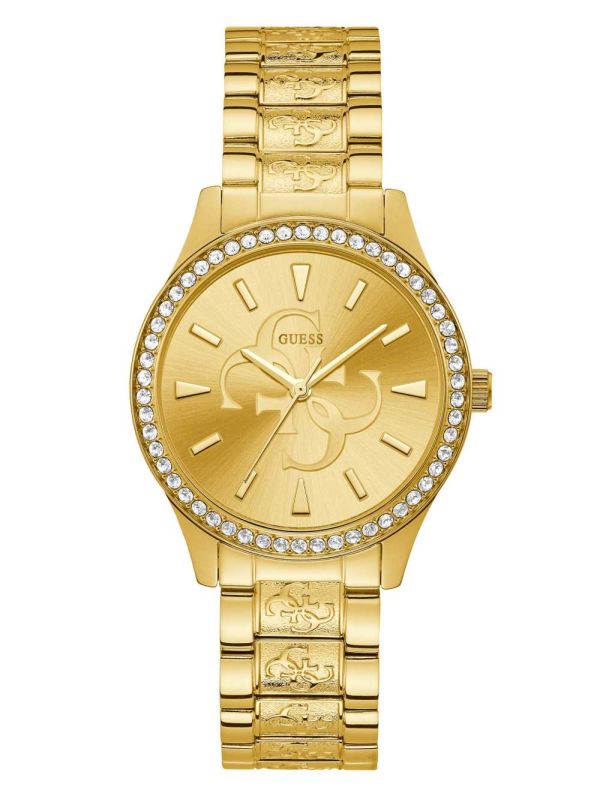 Guess Gold-Tone Quattro G Analog Klocka Dam Guld | 624591-ING