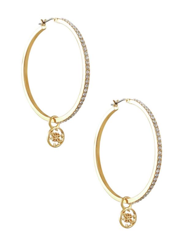 Guess Gold-Tone Quattro G Hoop Örhängen Dam Guld | 851732-VBF