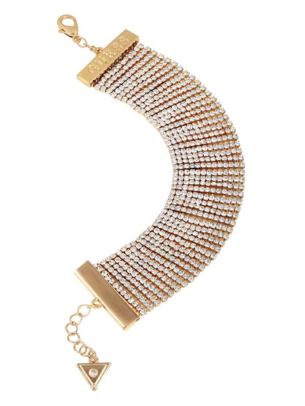 Guess Gold-Tone Rhinestone Armband Dam Guld | 450236-OBS