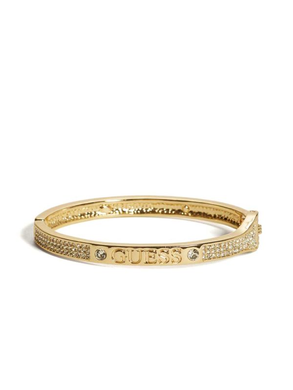 Guess Gold-Tone Rhinestone Bangle Ringar Dam Guld | 835079-YSZ