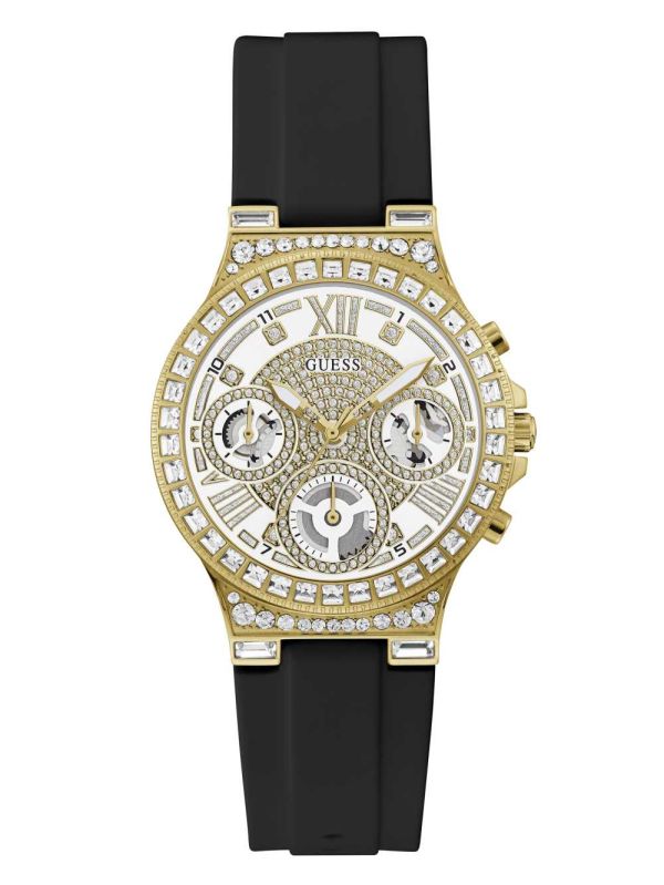 Guess Gold-Tone Rhinestone Multifunction Klocka Dam Olika Färger | 138905-BHX