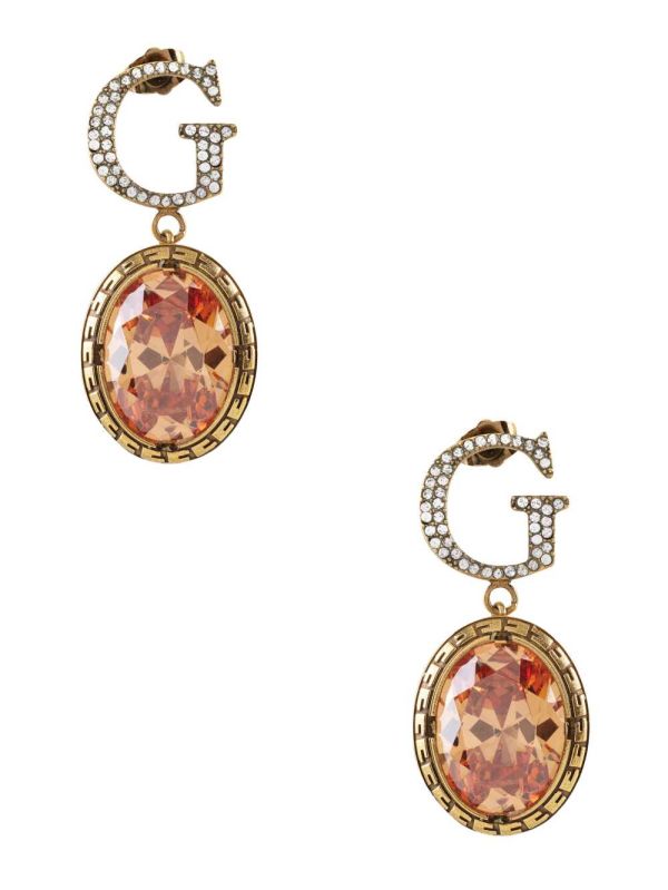 Guess Gold-Tone Topaz Drop Örhängen Dam Titan Guld | 970643-MFE