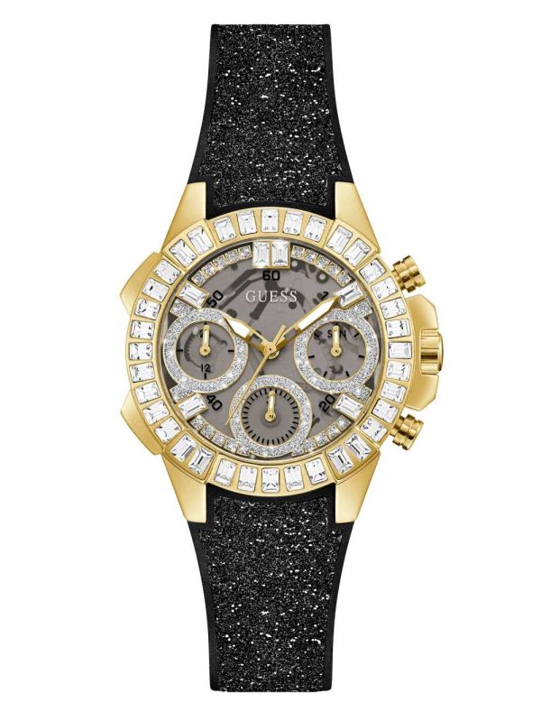 Guess Gold-Tone and Black Shimmer Analog Klocka Dam Olika Färger | 928314-WNG