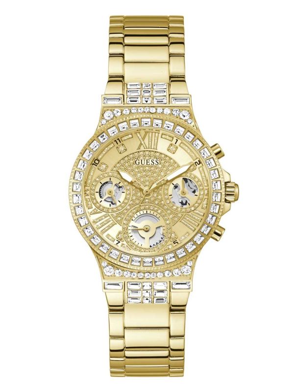 Guess Gold-Tone and Rhinestone Multifunction Klocka Dam Olika Färger | 439057-OZJ