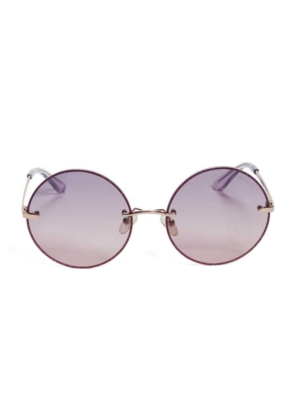 Guess Greyson Glitter Trim Round Solglasögon Dam Tvätt | 375946-VLA