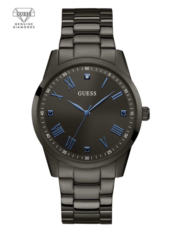 Guess Gunmetal And Blue Analog Klocka Herr Obsidian | 892073-EXP