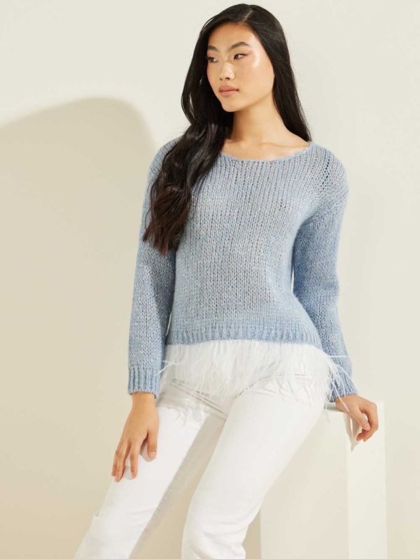 Guess Hannah Tröjor Dam Blå Olika Färger | 512489-GNO