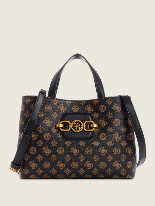 Guess Hensely Logo Girlfriend Satchel Väska Dam Olika Färger | 243865-GDJ