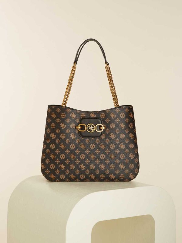 Guess Hensely Logo Girlfriend Toteväska Dam Olika Färger | 026794-XUN