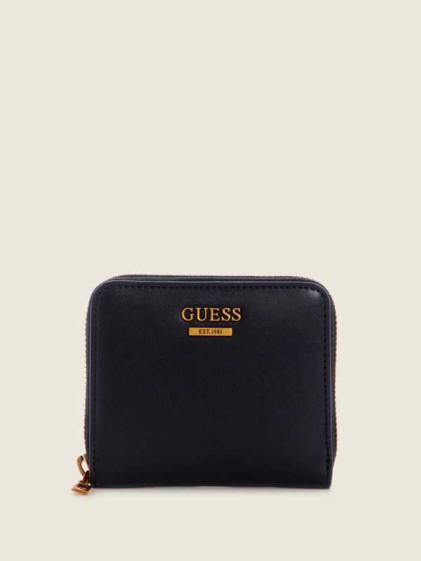 Guess Hensely Small Zip-Around Plånbok Dam Svarta | 849631-UNZ
