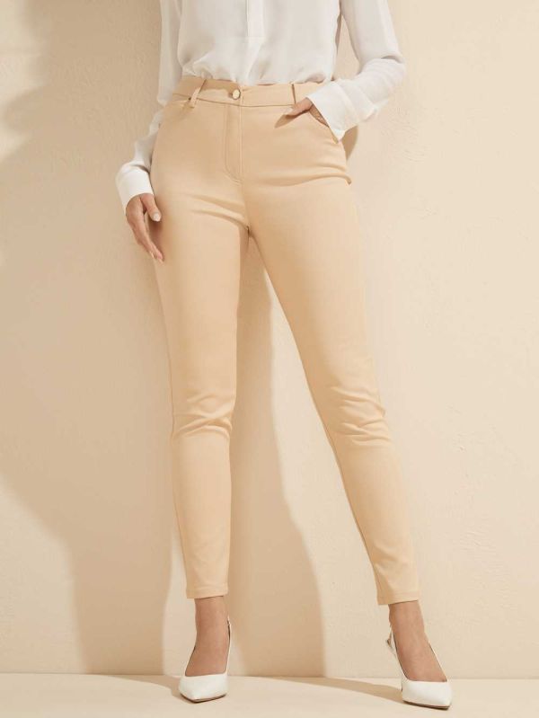 Guess Hollywood Skinny Byxor Dam Vita | 784910-QBA