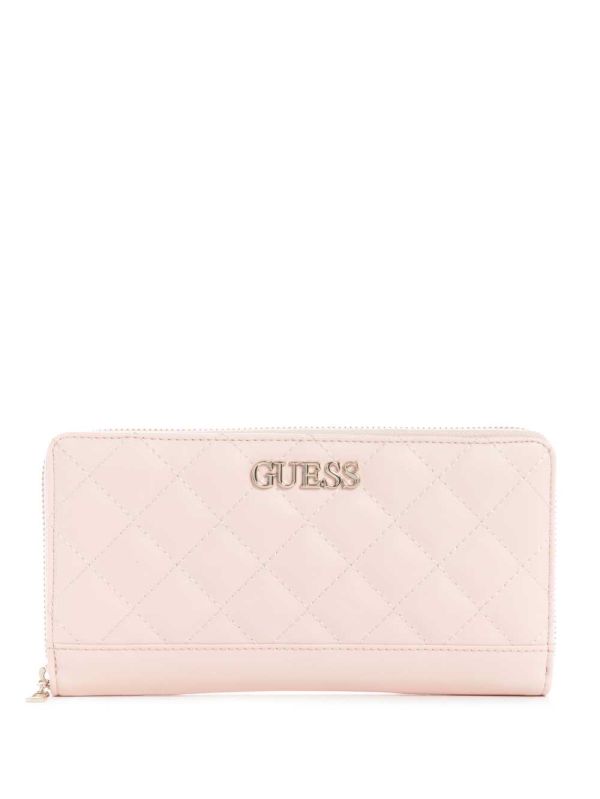 Guess Illy Check Organizer Plånbok Dam Ljusrosa | 759860-JVE