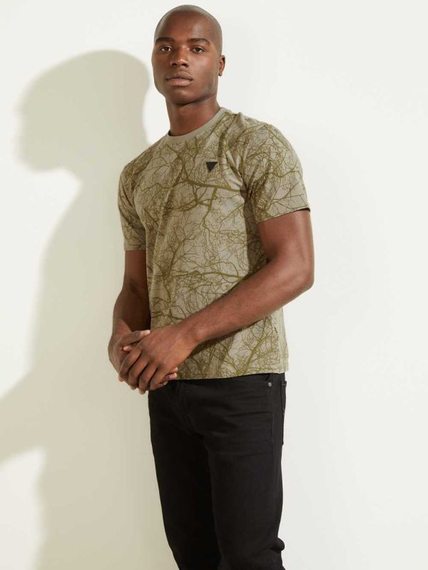 Guess Jesse T-shirt Herr Olivgröna | 518329-EJI