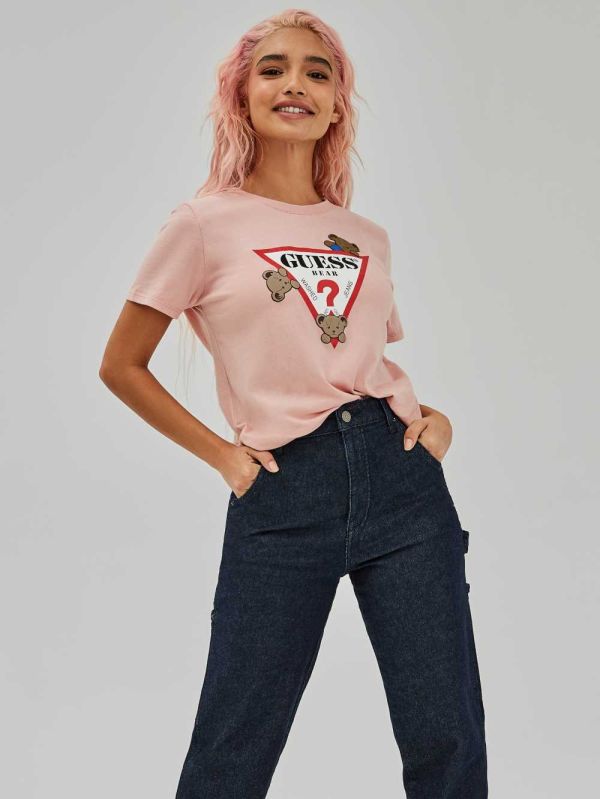 Guess Kaira Easy T-shirt Dam Rosa | 648079-KRL