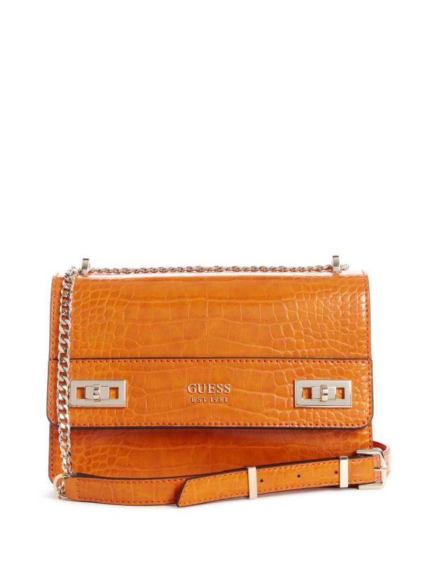 Guess Katey Convertible Crossbody Väska Dam Orange | 148729-OJU