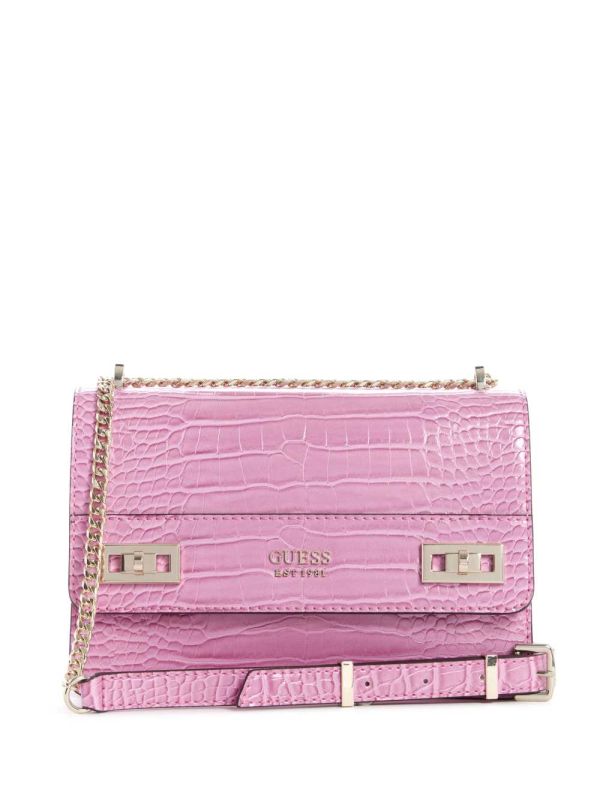 Guess Katey Convertible Crossbody Väska Dam Fuchsia | 148907-OTR