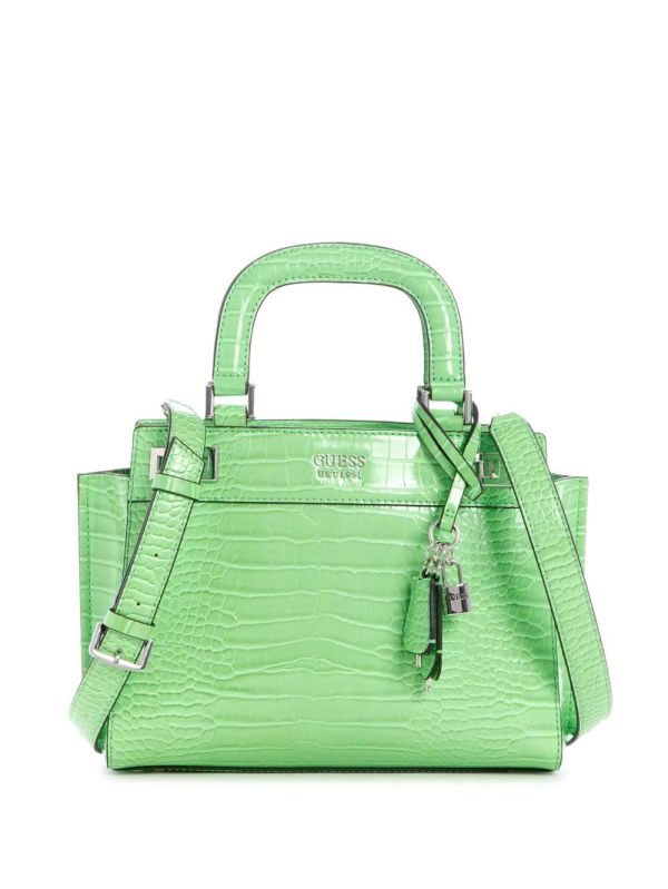 Guess Katey Girlfriend Satchel Väska Dam Gröna | 359017-YEH
