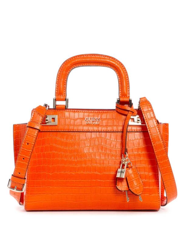 Guess Katey Girlfriend Satchel Väska Dam Orange | 470296-SAR