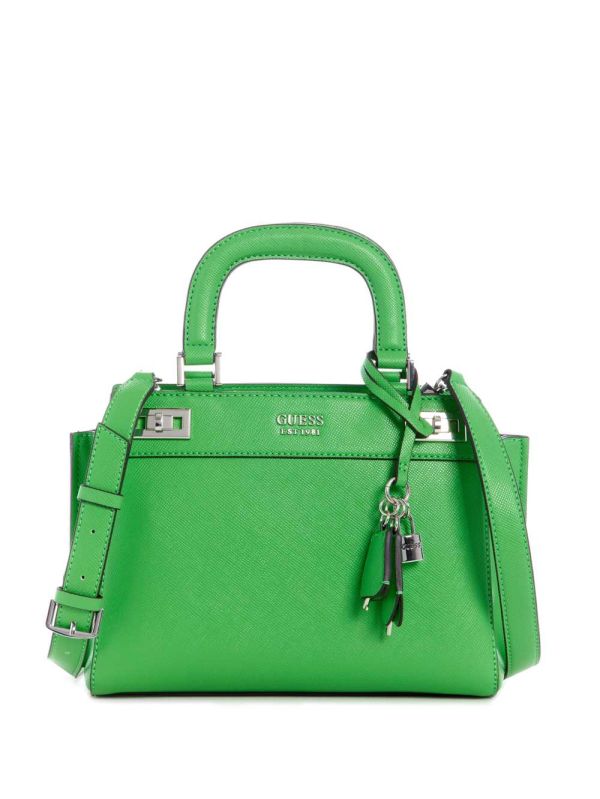 Guess Katey Girlfriend Satchel Väska Dam Gröna | 865273-PIB