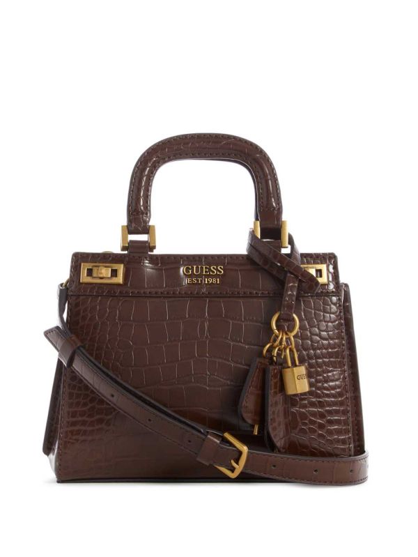 Guess Katey Mini Satchel Väska Dam Bruna | 908645-QHG