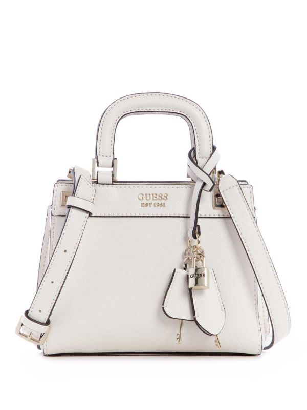 Guess Katey Mini Satchel Väska Dam Grå | 093581-ANB