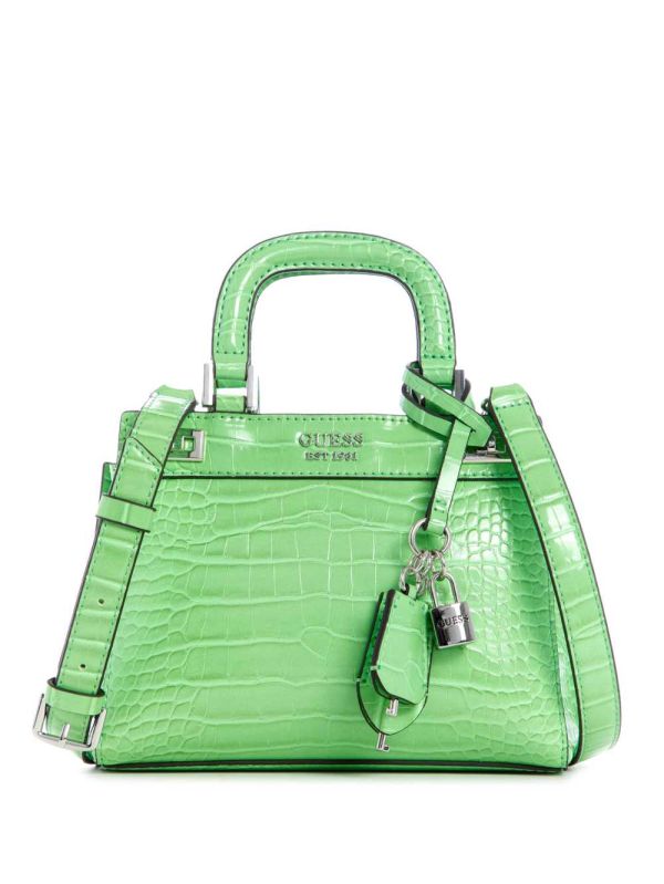 Guess Katey Mini Satchel Väska Dam Gröna | 147290-PKX