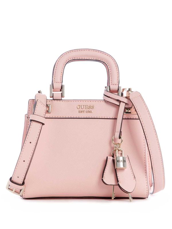 Guess Katey Mini Satchel Väska Dam Rosa Rosa | 840612-OHJ
