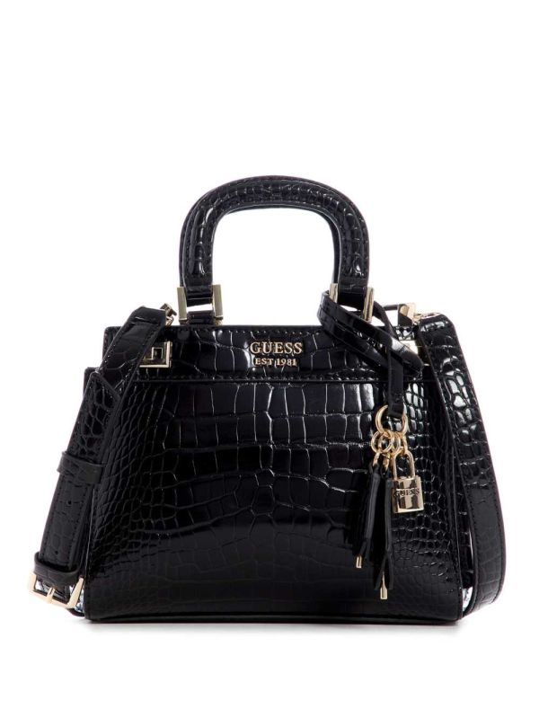 Guess Katey Mini Satchel Väska Dam Svarta | 896370-YMF