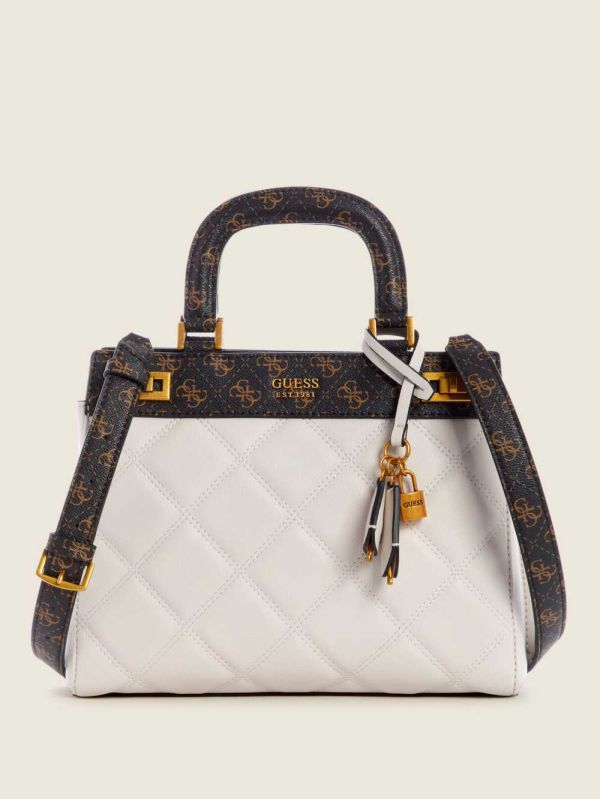 Guess Katey Quilted Luxury Satchel Väska Dam Grå Olika Färger | 047169-AHZ