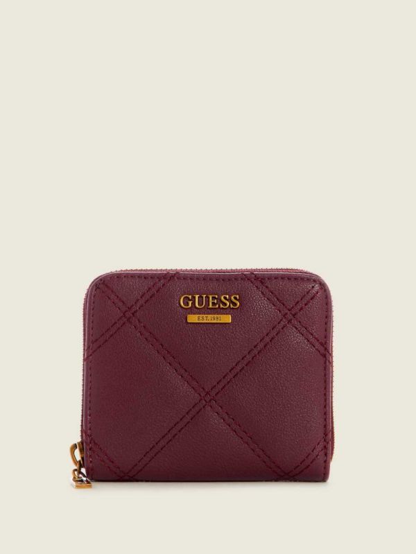 Guess Katey Small Zip-Around Plånbok Dam Vinröda Olika Färger | 203589-VGZ
