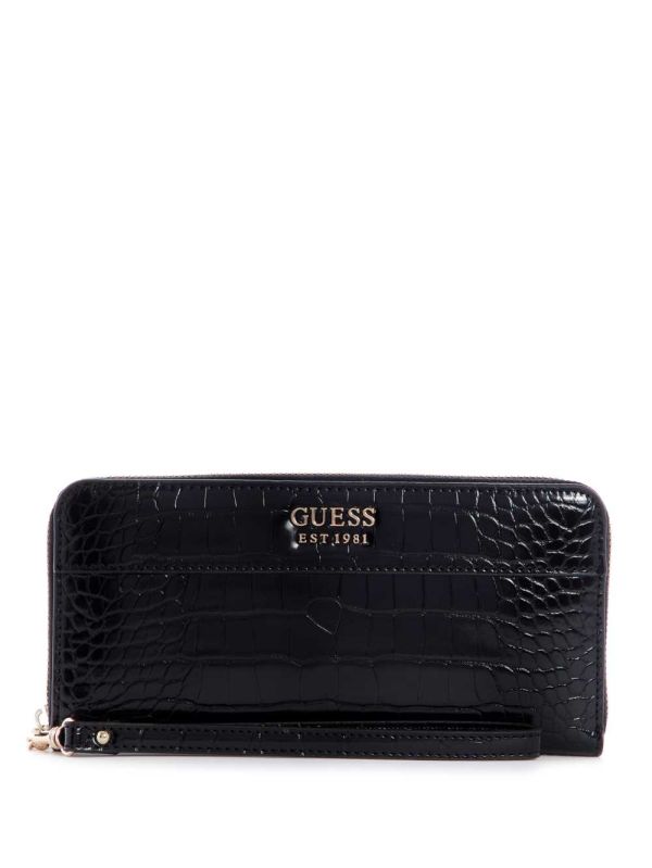 Guess Katey Zip-Around Crossbody Väska Dam Svarta | 180743-CQW