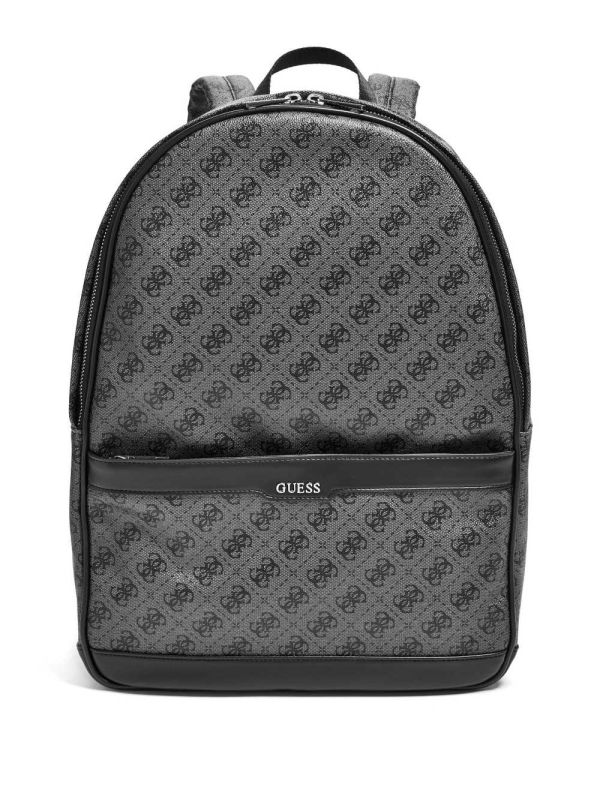 Guess Kevin Logo-Print Ryggsäck Herr Svarta | 543617-UWV