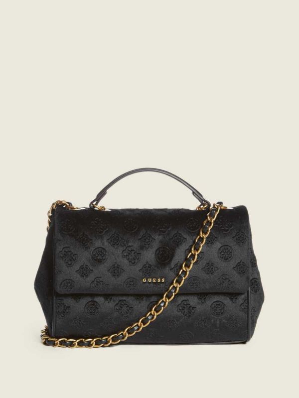 Guess Kimi Logo Convertible Crossbody Väska Dam Svarta | 106483-LDB