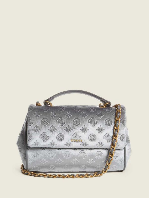 Guess Kimi Logo Convertible Crossbody Väska Dam Grå | 134527-FJN