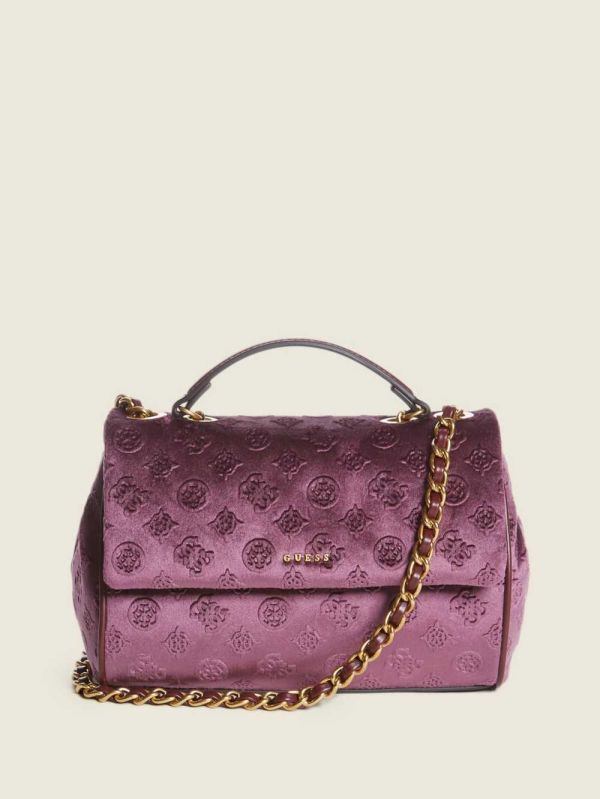 Guess Kimi Logo Convertible Crossbody Väska Dam Bruna | 238609-KMP