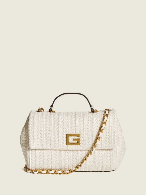 Guess Kimi Small Convertible Crossbody Väska Dam Vita | 465871-NMG