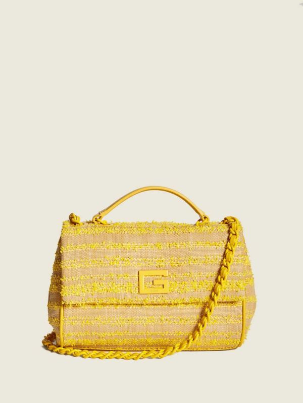 Guess Kimi Small Convertible Crossbody Väska Dam Gula | 623195-SQG