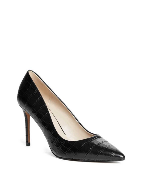 Guess Klassiska Crocodile Pump Pumps Dam Svarta | 057413-KFD