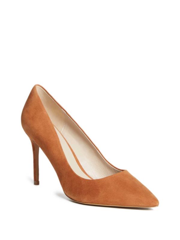 Guess Klassiska Mocka Pump Pumps Dam Vinröda | 294137-LVH