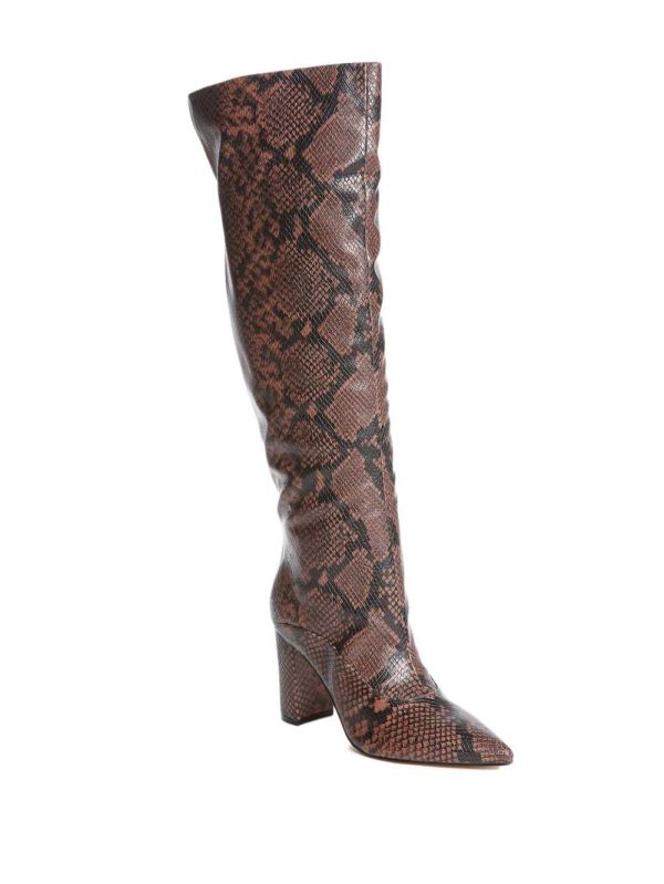 Guess Ladie Snake Stövlar Dam Bruna Olika Färger Ormskinn | 895613-ZVK