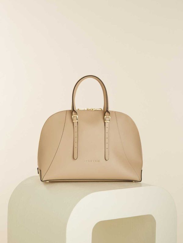 Guess Lady Luxe Dome Satchel Väska Dam Grå Vita | 397856-DQV