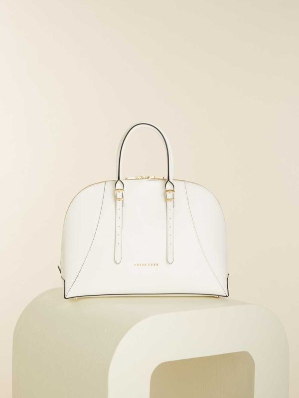Guess Lady Luxe Dome Satchel Väska Dam Vita | 971608-TKY
