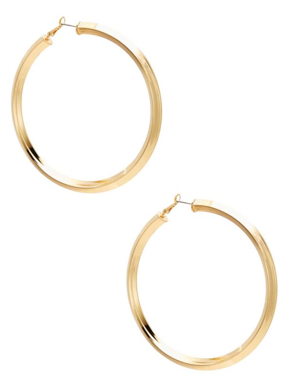 Guess Large Tubular Hoop Örhängen Dam Guld | 184362-IRE