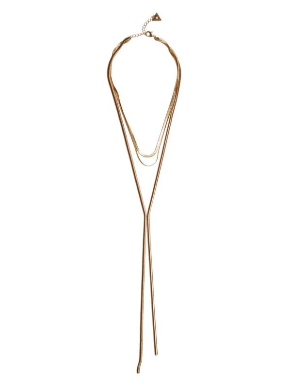 Guess Layered Gold-Tone Y Halsband Dam Guld | 234609-NXM