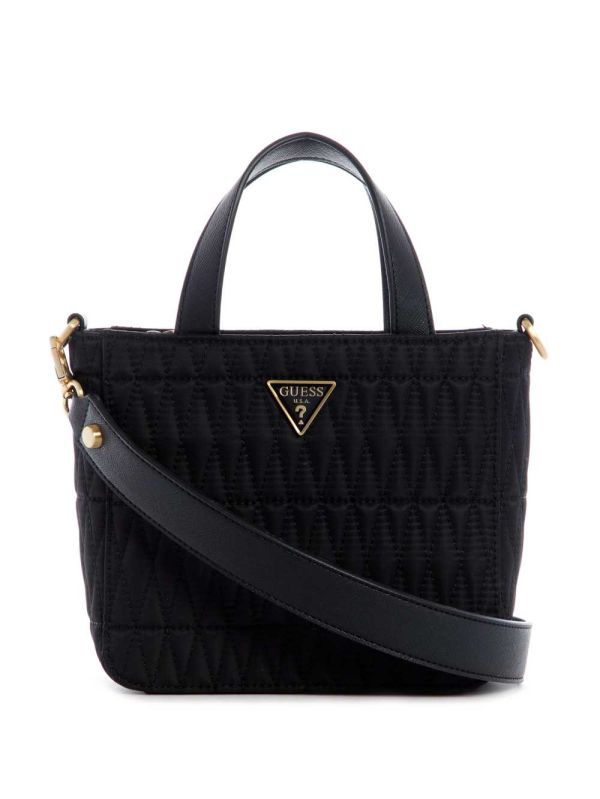 Guess Layla Nylon Mini Toteväska Dam Svarta | 206489-BDE