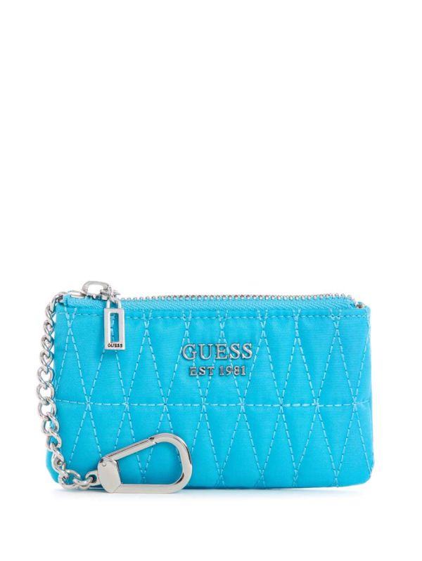 Guess Layla Quilted Zip Pouch Plånbok Dam Ljusturkos | 410872-LIK